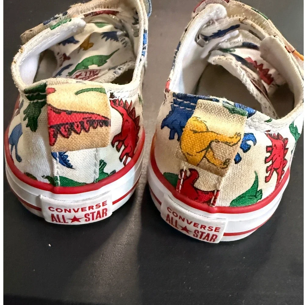 Converse Chuck Taylor All Star Dinoverse Infant Shoes 763713C White Multi Size 7